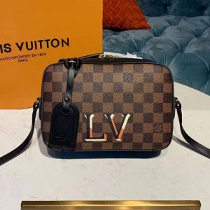 Replica Louis Vuitton N40189 LV Santa Monica Bags Damier Ebene Canvas Black