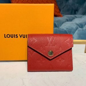 Replica Louis Vuitton M58879 LV Zoe Wallet Red Monogram Empreinte Leather