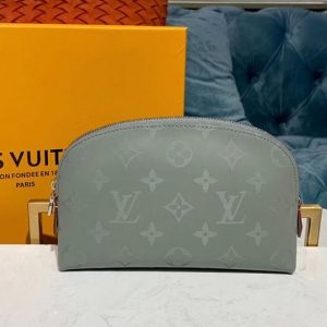 Replica Louis Vuitton M60024 LV Cosmetic Pouch PM Bags Monogram Titanium Canvas