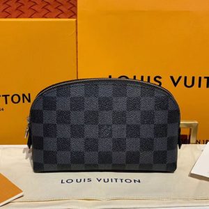 Replica Louis Vuitton N60024 LV Cosmetic Pouch PM Bags Damier Graphite Canvas