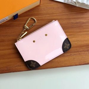 Replica Louis Vuitton M63853 LV Venice Key Pouch Pink Patent Leather