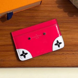 Replica Louis Vuitton M63855 LV Venice Card Holder Red Patent Leather