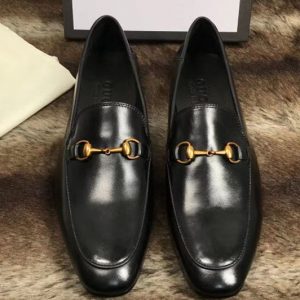 Replica Gucci 526297 Horsebit Leather loafer And Shoes Black Calf Leather