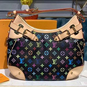 Replica Louis Vuitton M40193 LV Monogram Multicolore Claudia Bags Black Multicolore