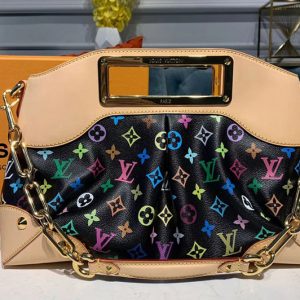 Replica Louis Vuitton M40255 LV Monogram Multicolor Judy MM Bags Black Multicolor