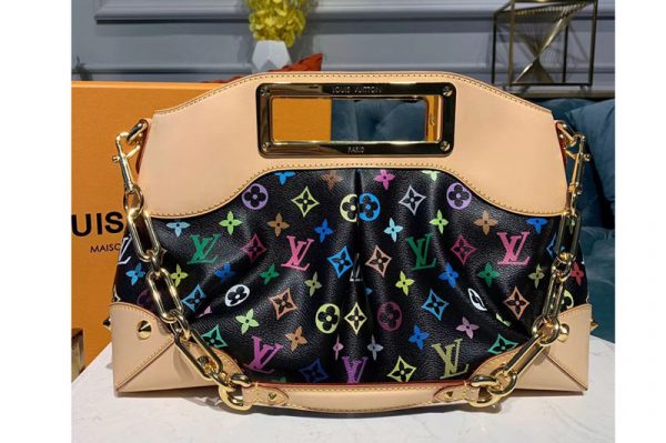 Replica Louis Vuitton M40255 LV Monogram Multicolor Judy MM Bags Black Multicolor