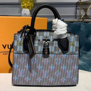 Replica Louis Vuitton M55469 LV City Steamer Mini Bags Blue Monogram and Damier patterns