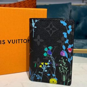 Replica Louis Vuitton M61696 LV Pocket Organizer Wallet Monogram Eclipse Canvas