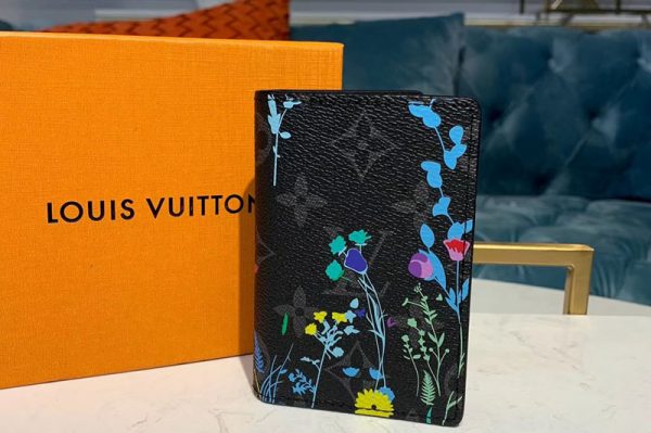 Replica Louis Vuitton M61696 LV Pocket Organizer Wallet Monogram Eclipse Canvas