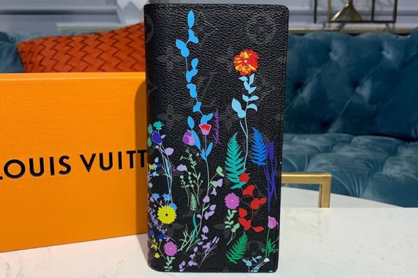 Replica Louis Vuitton M62665 LV Brazza Wallet Monogram Eclipse Canvas