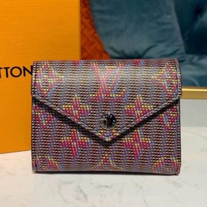 Replica Louis Vuitton M68673 LV Zoe Wallet Monogram LV Pop Pink