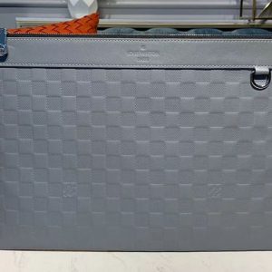 Replica Louis Vuitton N60116 LV Discovery Pochette Bags Gray Damier Infini leather