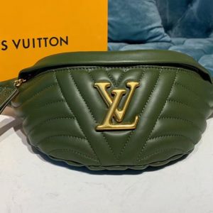 Replica Louis Vuitton M44836 LV New Wave BumBag Bags Green Smooth calf leather