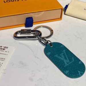 Replica Louis Vuitton M67781 LV Military Tab charm and key holder Green Monogram canvas