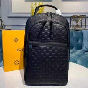 Replica Louis Vuitton N41330 LV Michael Backpack Black Damier Infini leather