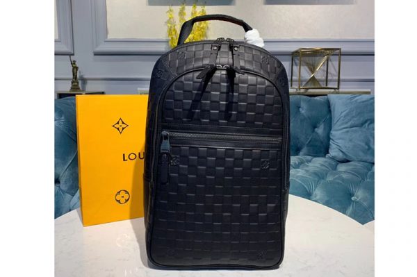 Replica Louis Vuitton N41330 LV Michael Backpack Black Damier Infini leather