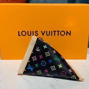 Replica Louis Vuitton M58028 LV Berlingo Coin Purse Black Monogram Multicolor