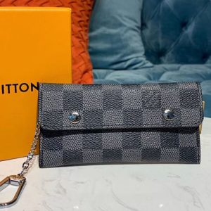 Replica Louis Vuitton M60029 LV Multicles Rabat Wallet Damier Graphite Canvas