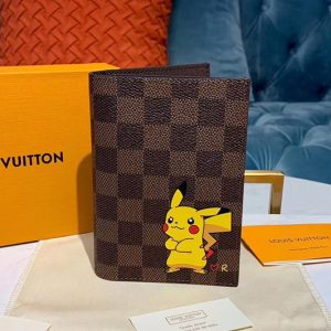 Replica Louis Vuitton M64411 LV Passport Cover Wallet Damier Ebene Canvas