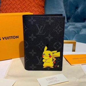 Replica Louis Vuitton M64411 LV Passport Cover Wallet Monogram Eclipse Canvas