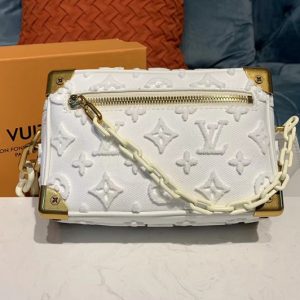 Replica Louis Vuitton M44480 Mini Soft trunk Bags White Calf Leather