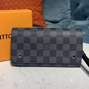 Replica Louis Vuitton N58080 LV Kasai Wallet Damier Graphite Canvas