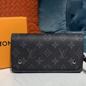 Replica Louis Vuitton M58080 LV Kasai Wallet Monogram Eclipse Canvas