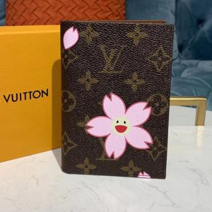 Replica Louis Vuitton M64411 LV Passport Cover Wallet Monogram canvas With Flower