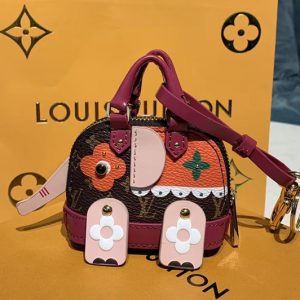 Replica Louis Vuitton M68454 LV Wild Puppet Alma Elephant bag charm and key holder Multicolored Monogram canvas