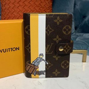 Replica Louis Vuitton R20005 LV Small Ring Agenda Cover Wallet Monogram canvas With Doorman