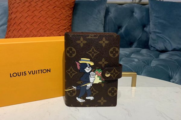 Replica Louis Vuitton R20005 LV Small Ring Agenda Cover Wallet Monogram canvas With Tom and Jerry