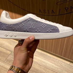 Replica Louis Vuitton 1A5HB8 LV Luxembourg sneaker in Monogram textile and calf leather