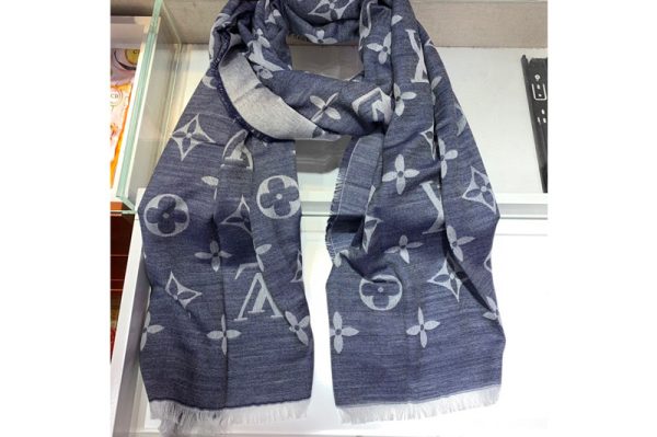 Replica Louis Vuitton M70674 LV Daily Monogram stole Scarf in Monogram Denim