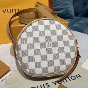 Replica Louis Vuitton N40333 LV Boite Chapeau Souple PM handbag in Damier Azur canvas