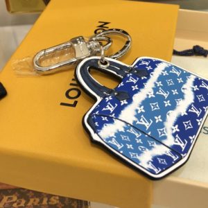 Replica Louis Vuitton M69292 LV Escale Speedy key holder and bag charm In Blue Monogram Canvas