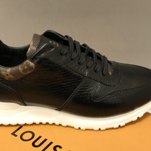 Replica Louis Vuitton 1A41BC LV Run Away sneaker in Black Calf leather