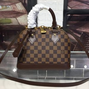 Replica Louis Vuitton N41221 LV Alma BB handbag in Damier Ebene Canvas