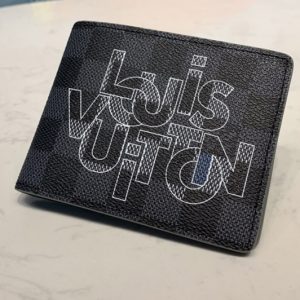 Replica Louis Vuitton N60303 LV Multiple Wallet In Damier Graphite Canvas