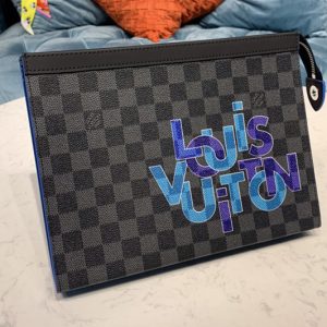 Replica Louis Vuitton N60309 LV Pochette Voyage MM Bag in Damier Graphite canvas