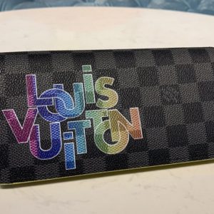 Replica Louis Vuitton N60326 LV Brazza Wallet In Damier Graphite Canvas