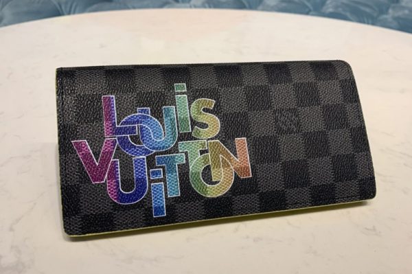 Replica Louis Vuitton N60326 LV Brazza Wallet In Damier Graphite Canvas