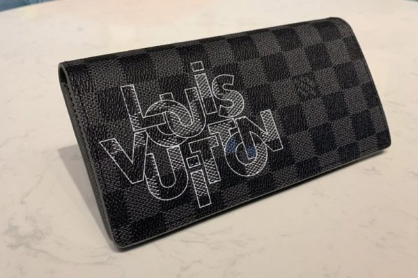 Replica Louis Vuitton N60326 LV Brazza Wallet In Damier Graphite Canvas With Gray