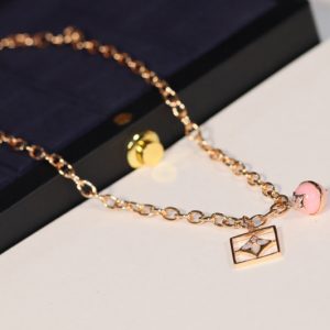 Replica Louis Vuitton Q94465 LV B Blossom Necklace Pink Gold White Gold Pink Opal White Mother of Pearl and Diamonds