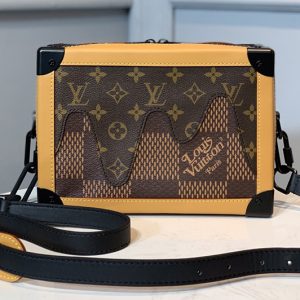 Replica Louis Vuitton M40381 LV Soft Trunk Messenger bag in Damier Ebene Canvas and Monogram Canvas