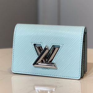 Replica Louis Vuitton M68757 LV Twist Multicartes Wallet in Blue Epi leather