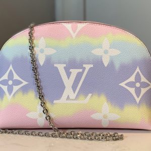 Replica Louis Vuitton M69139 LV Escale Pochette Cosmetique Chain Bag In Pink Monogram Canvas