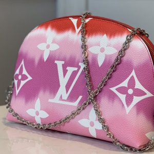 Replica Louis Vuitton M69139 LV Escale Pochette Cosmetique Chain Bag In Red Monogram Canvas