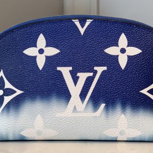 Replica Louis Vuitton M69138 LV Escale Pochette Cosmetique Bag In Blue Monogram Canvas