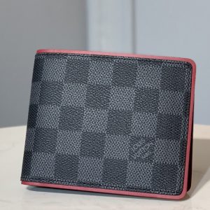 Replica Louis Vuitton N63260 LV Multiple wallet in Damier Graphite canvas