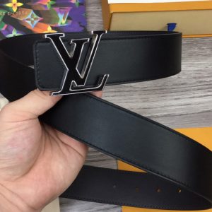 Replica Louis Vuitton M0226V LV Optic 40mm reversible belt in Black Calf Leather With Black Buckle